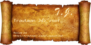 Trautman József névjegykártya